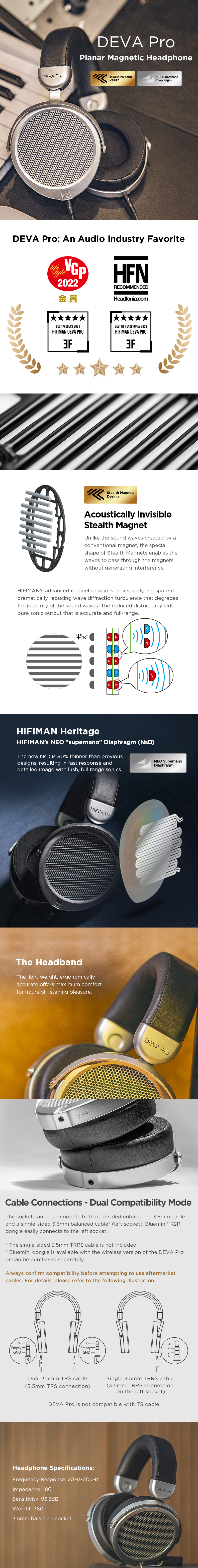 HIFI MAN DEVA Pro - Audifonos tipo Planar Magnético