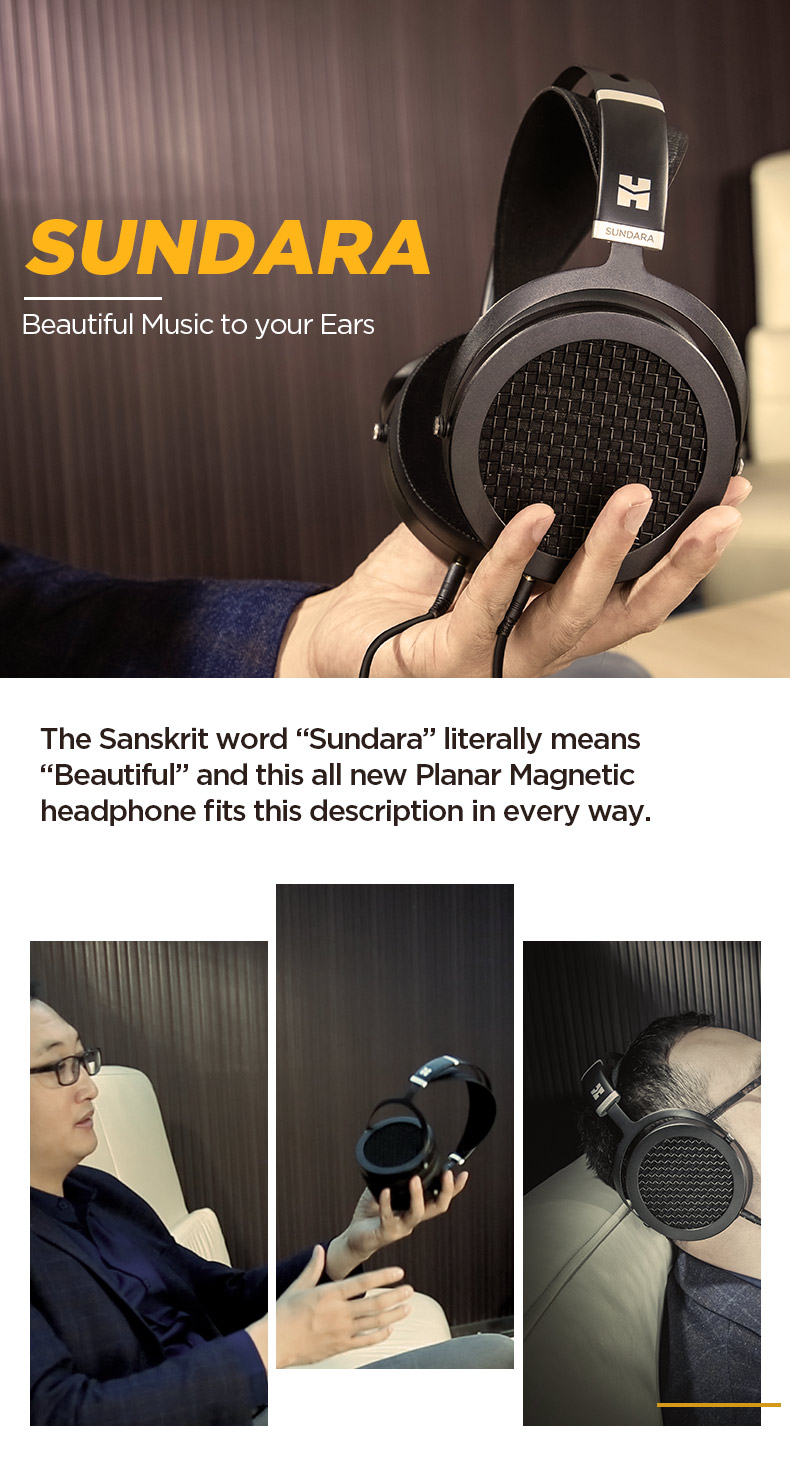 HIFIMAN SUNDARA Full Size Over Ear Planar Magnetic Headphone with 